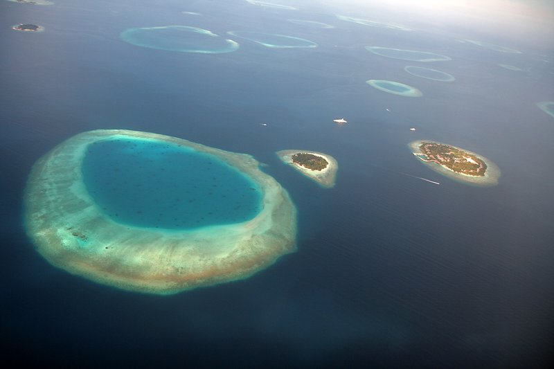Aerial view of North Malé Atoll, Maldives