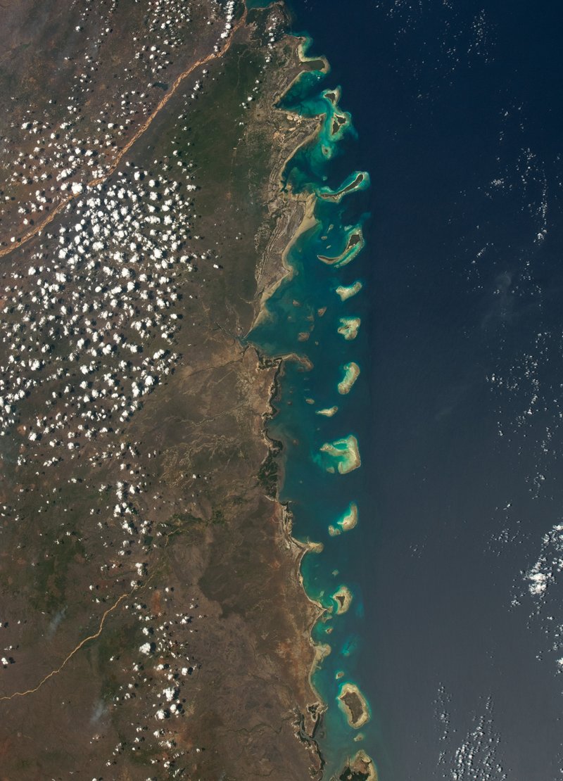 Aerial view of the Quirimbas Archipelago, northern Mozambique