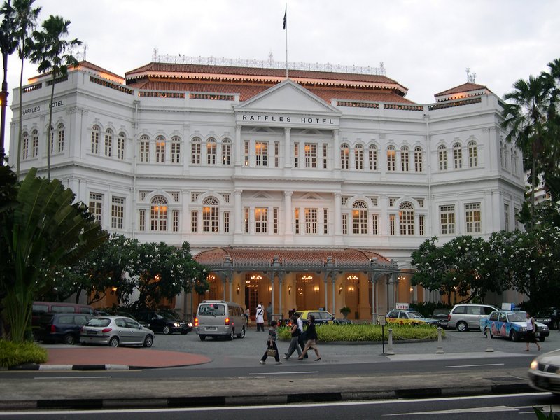 Raffles Hotel colonial facade, Singapore