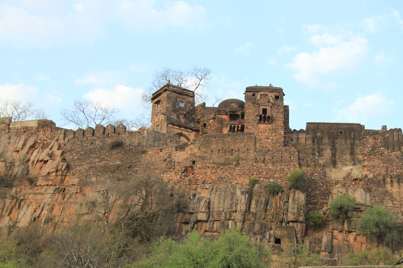 Wooded valleys and lake of Ranthambore National Park, Rajasthan, India