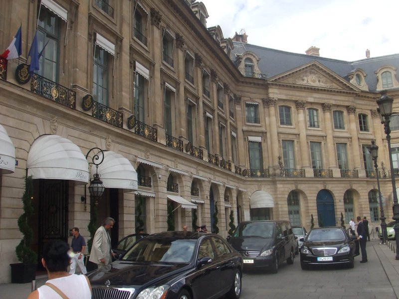 Hotel Ritz facade on Place Vendome, Paris