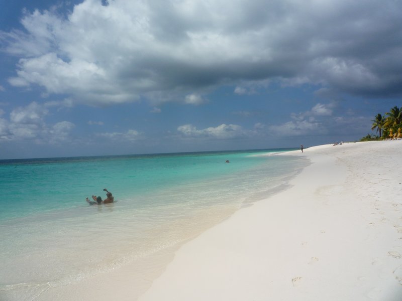 Shoal Bay East — the long white sand beach and turquoise Caribbean water of Anguilla