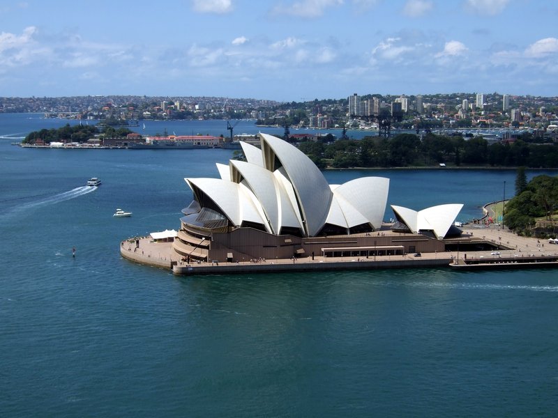 Aerial view of the Sydney Opera House and Harbour