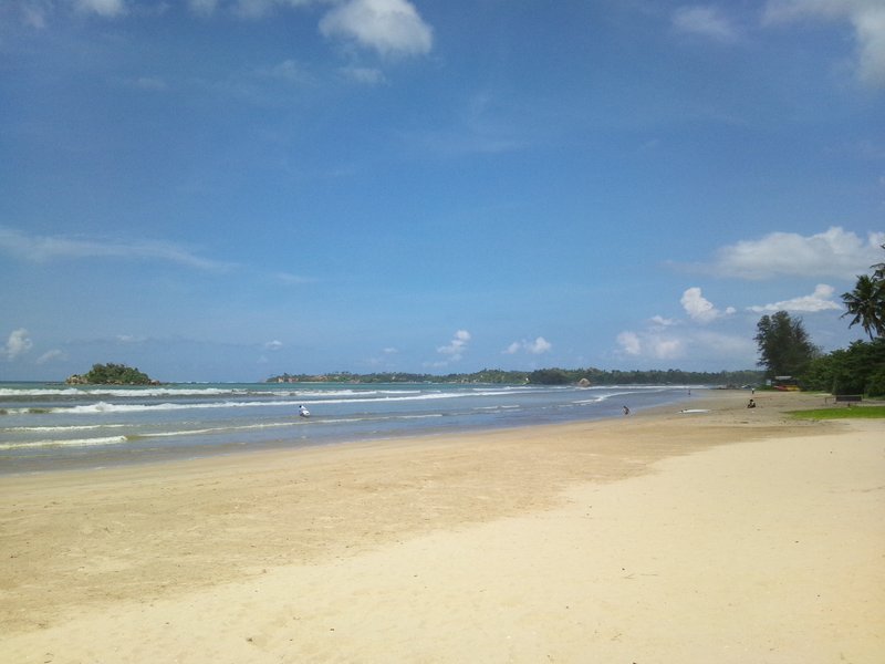 Weligama Bay and its palm-lined beach, southern coast of Sri Lanka