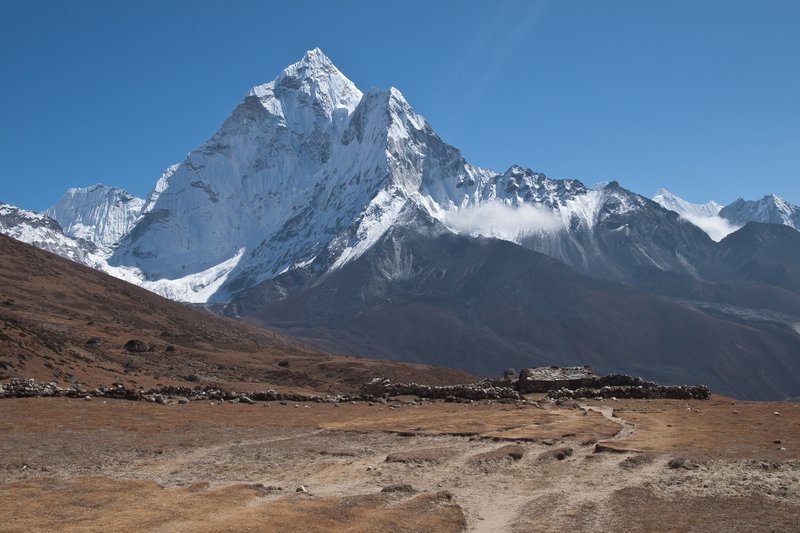 Ama Dablam peak in the Khumbu Himalaya, Nepal