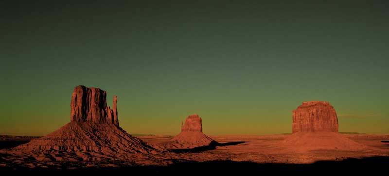 The Mittens buttes in Monument Valley on the Arizona-Utah border