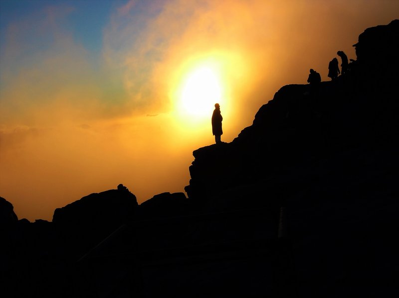 Sunrise view from the summit of Mount Sinai, South Sinai