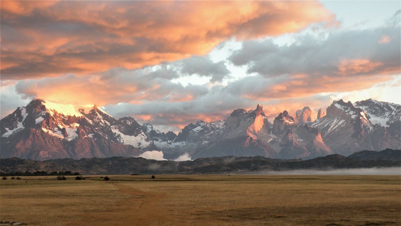 Granite towers of Torres del Paine in Chilean Patagonia