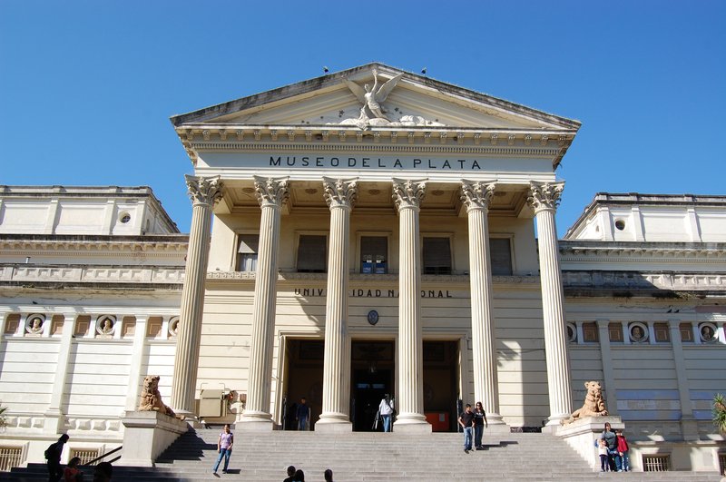 Museo de La Plata building facade in La Plata, Argentina