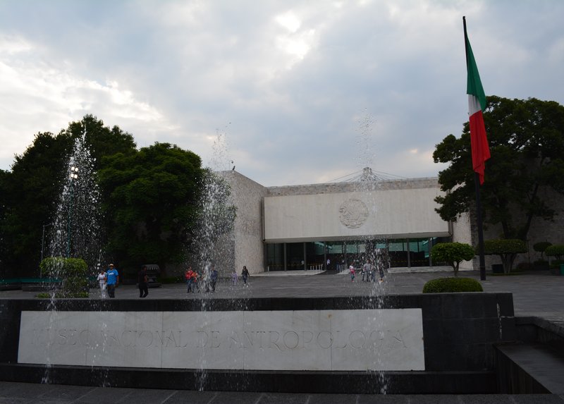 Front facade of the Museo Nacional de Antropología, Mexico City