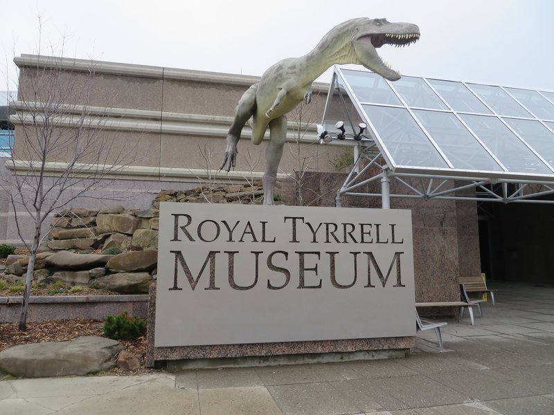 Royal Tyrrell Museum exterior set in the Alberta badlands