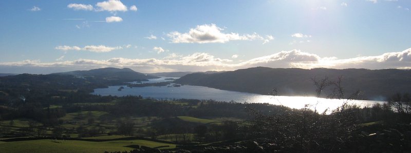 Lake Windermere framed by the fells of the Lake District