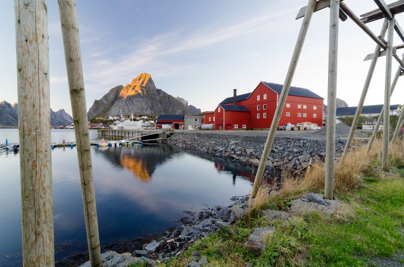 Reine fishing village beneath granite peaks, Lofoten Islands