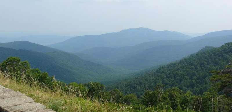 Skyline Drive winding along the forested ridge of Shenandoah National Park