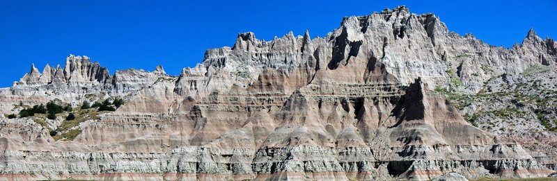 Eroded buttes and spires of the White River Badlands, South Dakota