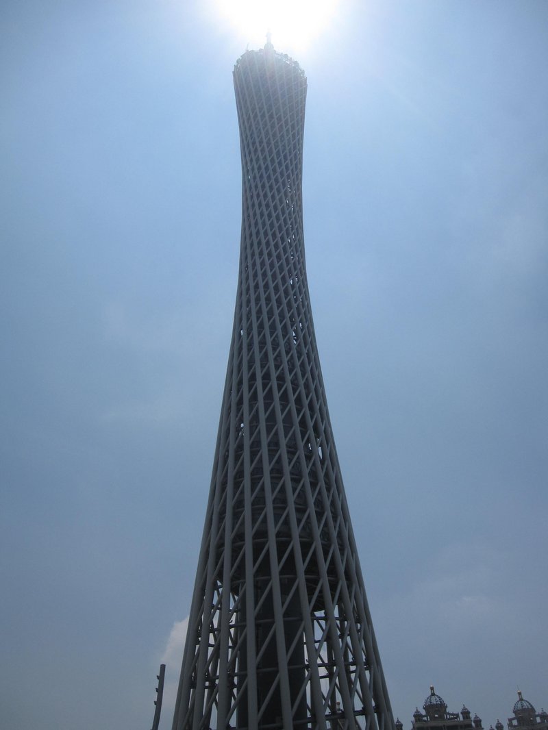 The slender, twisting Canton Tower on the Pearl River, Guangzhou
