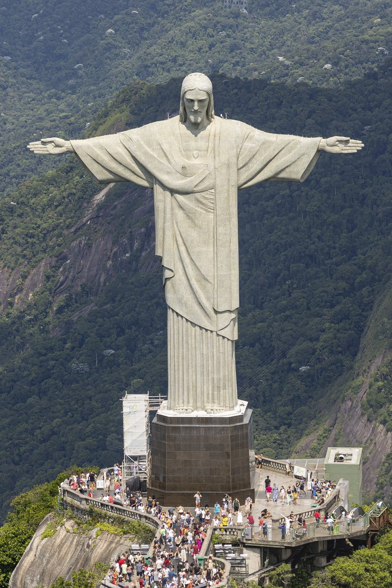 Christ the Redeemer statue atop Corcovado mountain, Rio de Janeiro