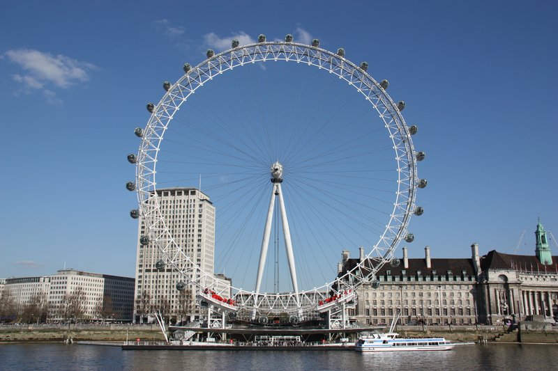 The London Eye on the South Bank of the River Thames