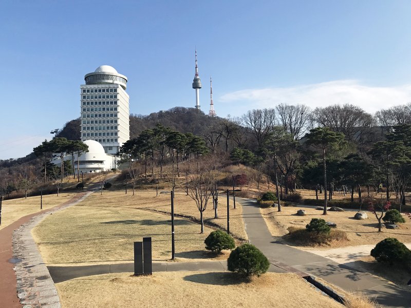 N Seoul Tower atop Namsan hill