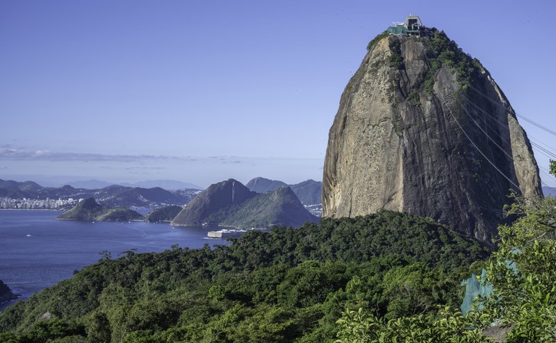 Sugarloaf Mountain at the mouth of Guanabara Bay, Rio de Janeiro