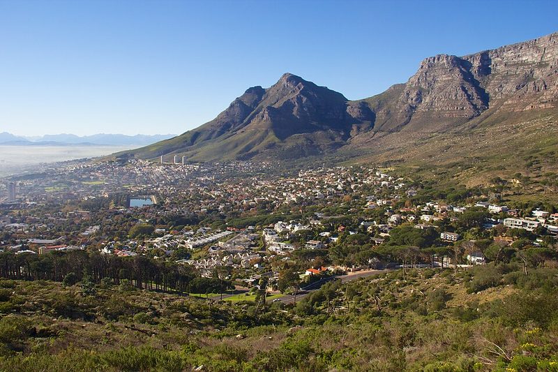 Cape Town city bowl and Devil's Peak seen from Signal Hill