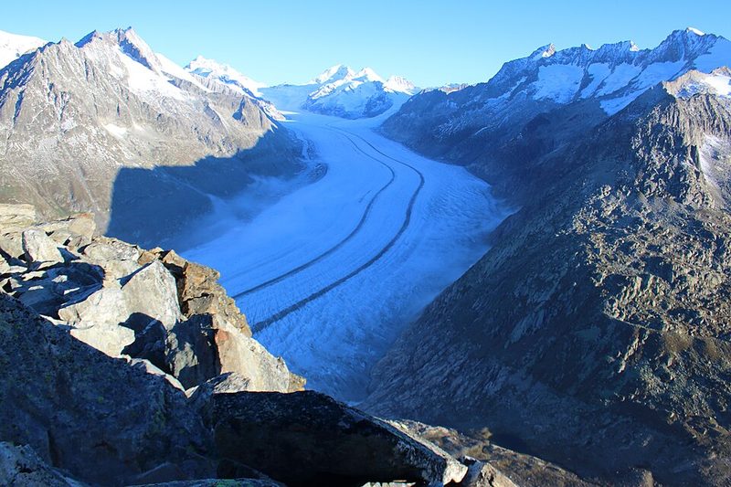 The Great Aletsch Glacier below the Fiescheralp, Valais
