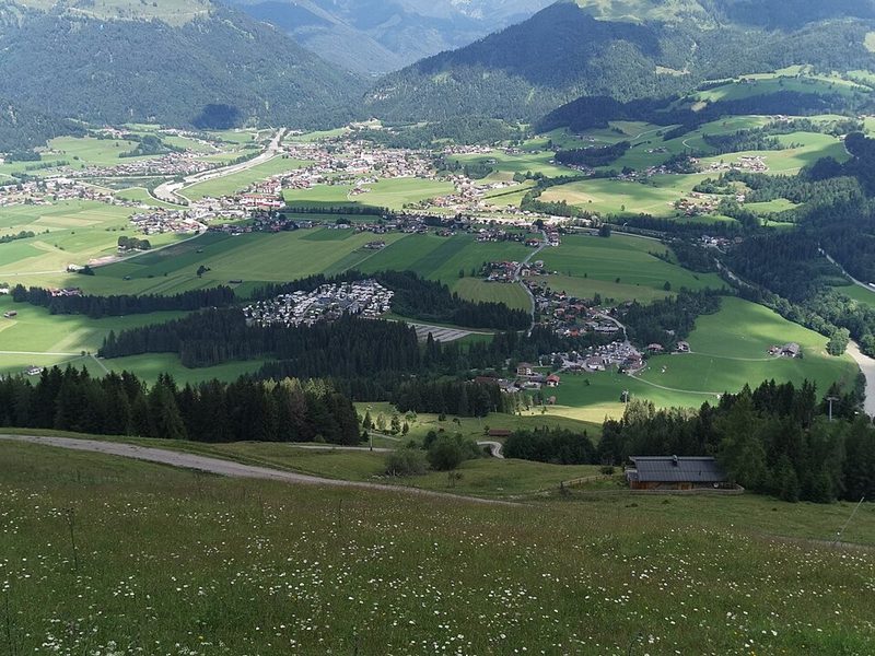 The Unterberghorn above Kössen in the Tyrolean Kaisergebirge