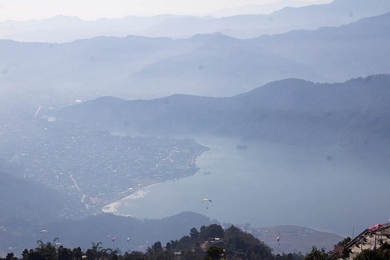 Phewa Lake and Pokhara seen from the Sarangkot ridge