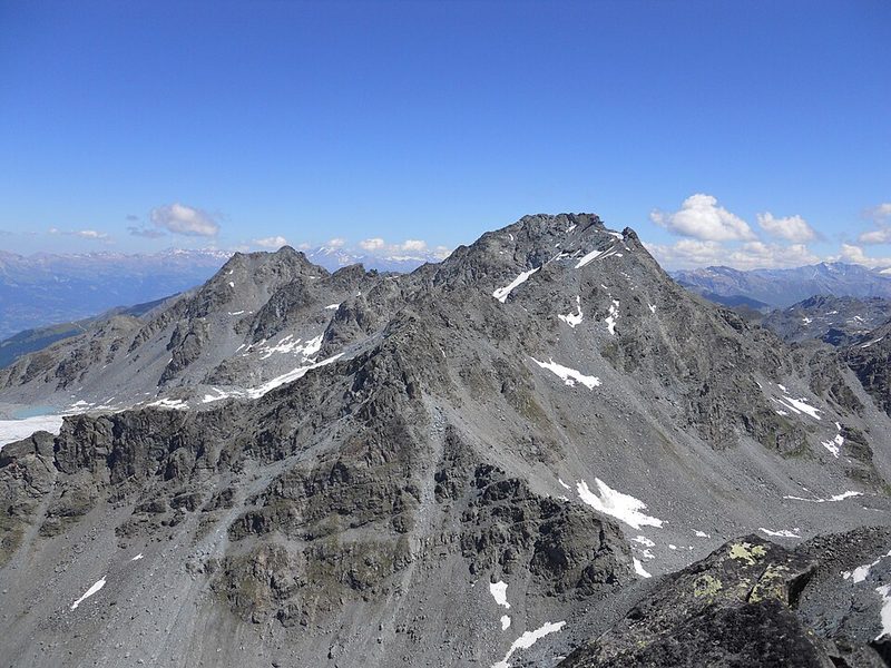 The Mont Fort massif above Verbier in the Valais