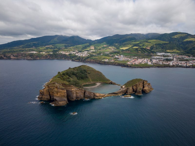 Vila Franca Islet, a volcanic crater islet off São Miguel Island, Azores
