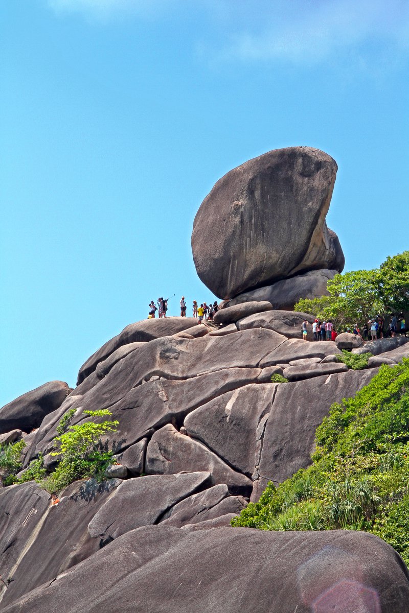 Sail Rock granite boulder formation in the Similan Islands, Thailand