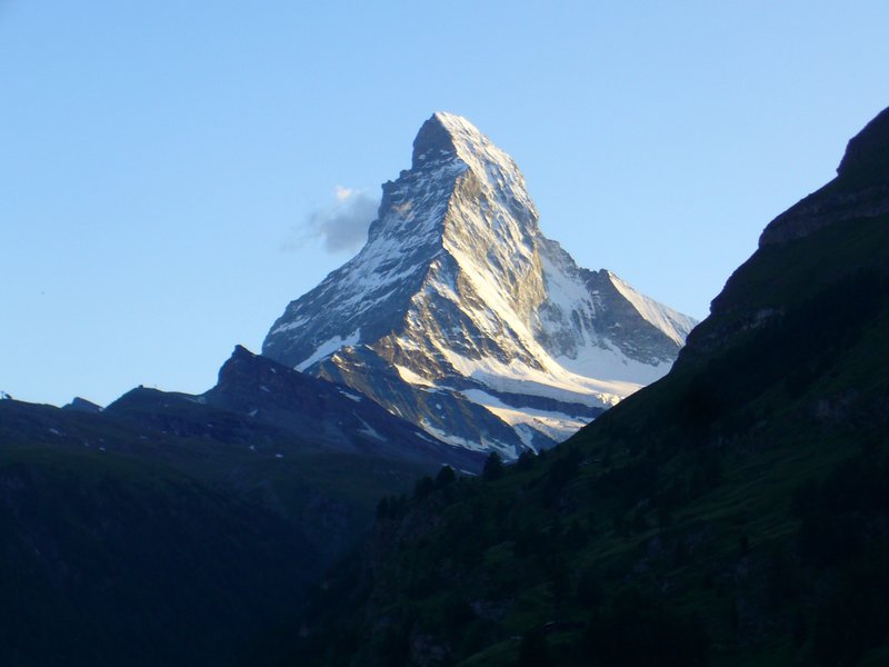 The Matterhorn rising above the valley near Zermatt