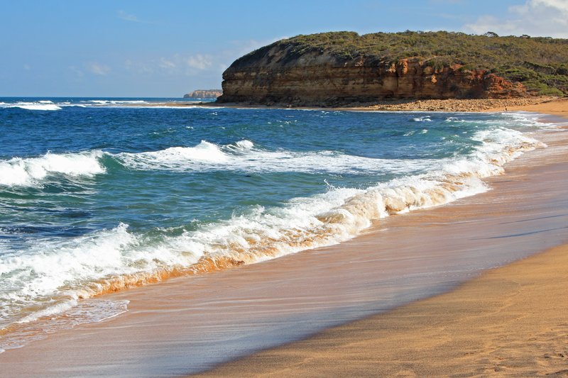 Surfers at Bells Beach, Victoria