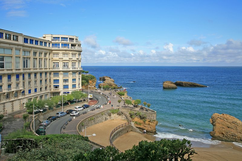 Biarritz shoreline on the Atlantic coast, France