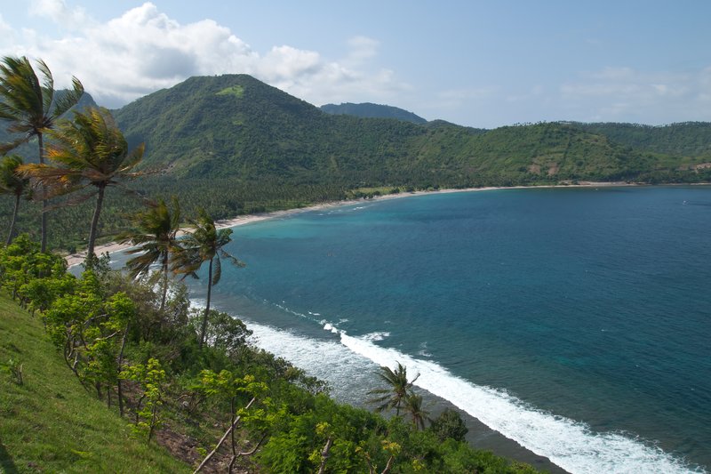 Beach in a bay on Lombok island, Indonesia