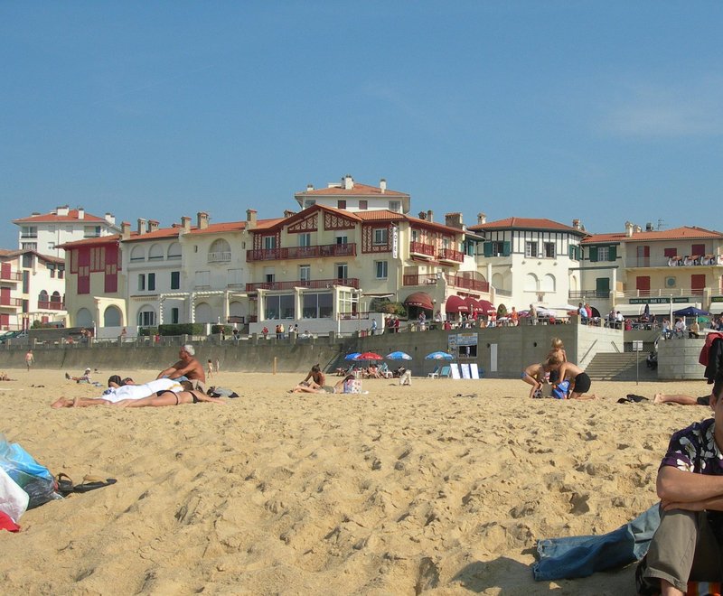 Hossegor beach at low tide, France