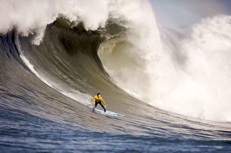 Big wave surfing at the 2010 Mavericks Surf Contest, California