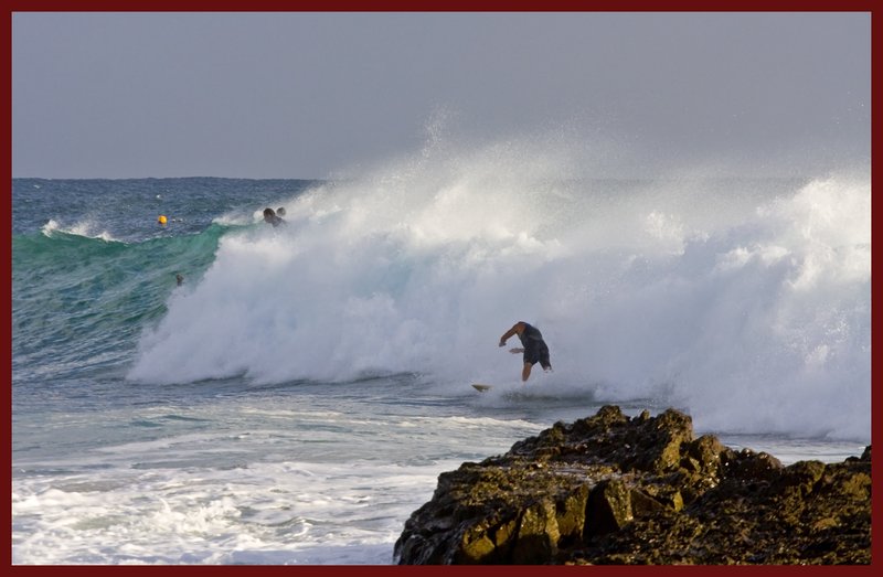 Surfers at Snapper Rocks, Gold Coast