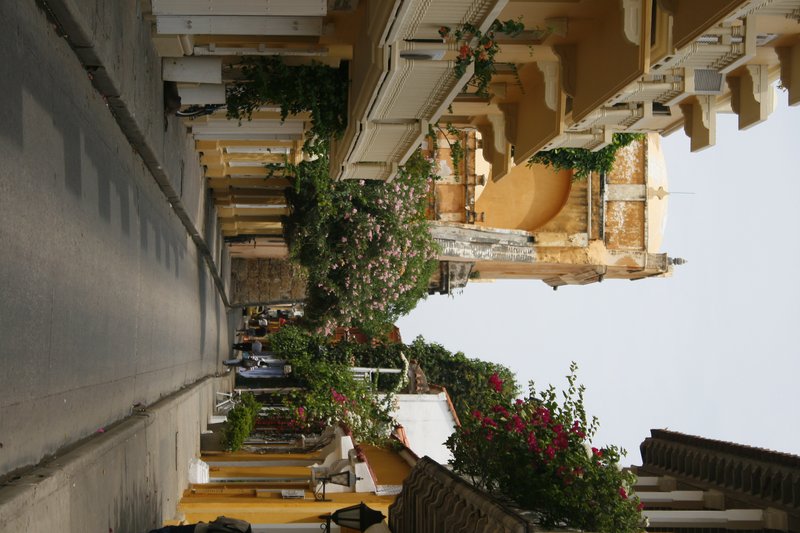 Aerial view of Cartagena's walled old city and harbour
