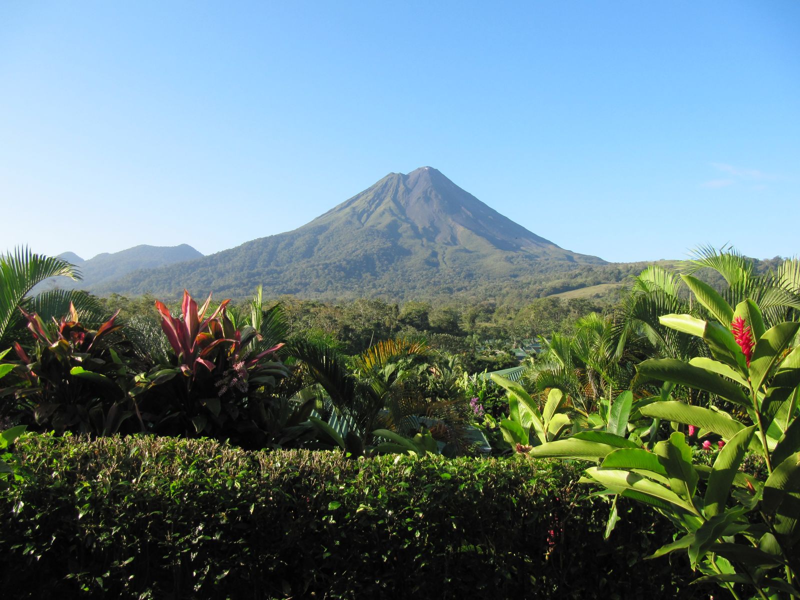 Arenal Volcano rising above the Costa Rican rainforest