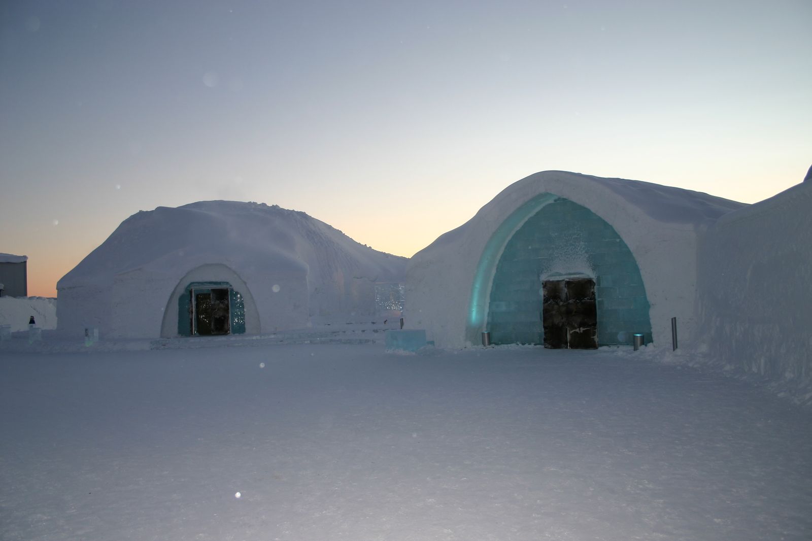 Exterior of the ICEHOTEL in Jukkasjärvi, Swedish Lapland