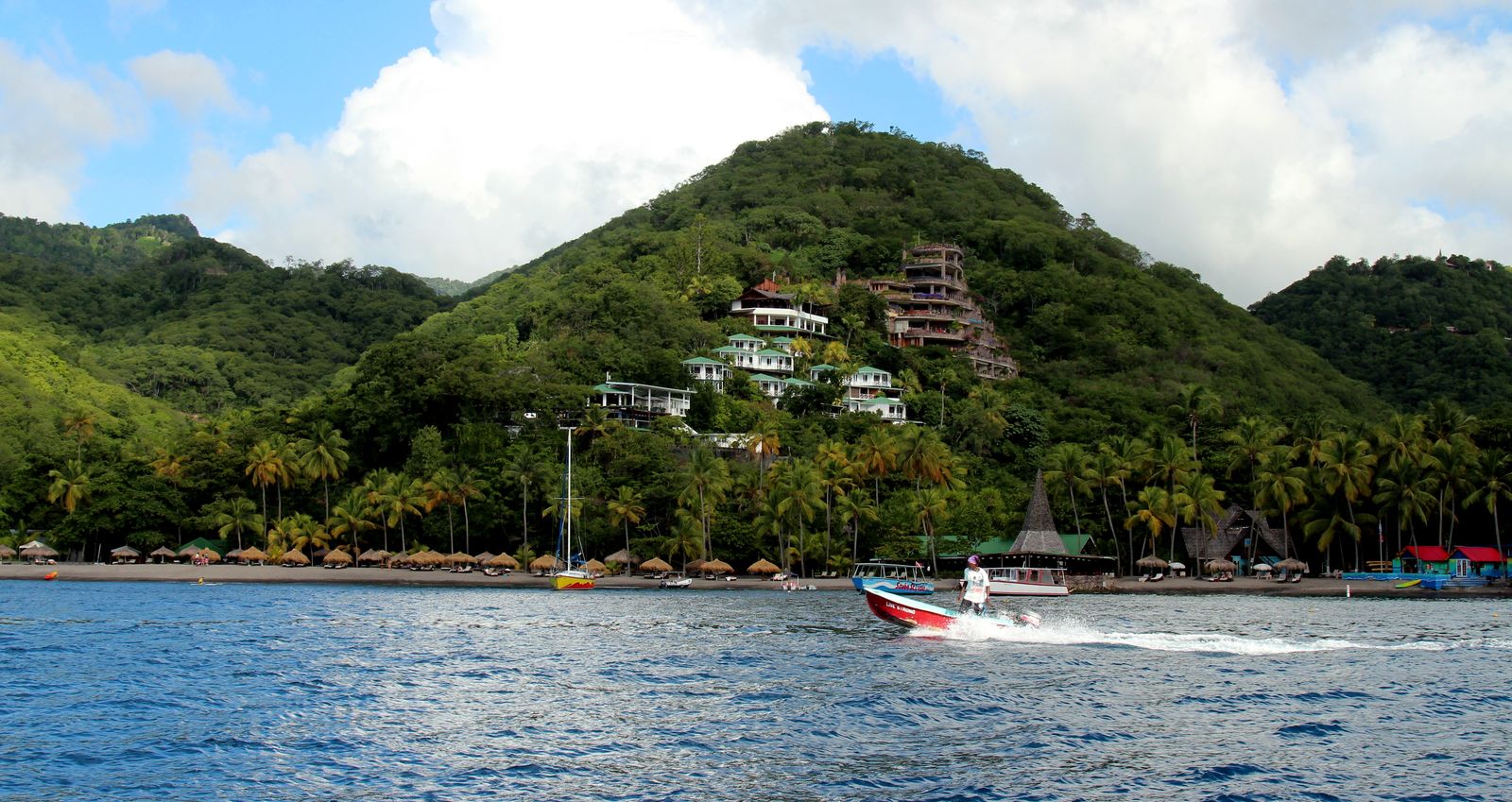 Jade Mountain Resort with open-wall sanctuaries overlooking the Pitons in St. Lucia