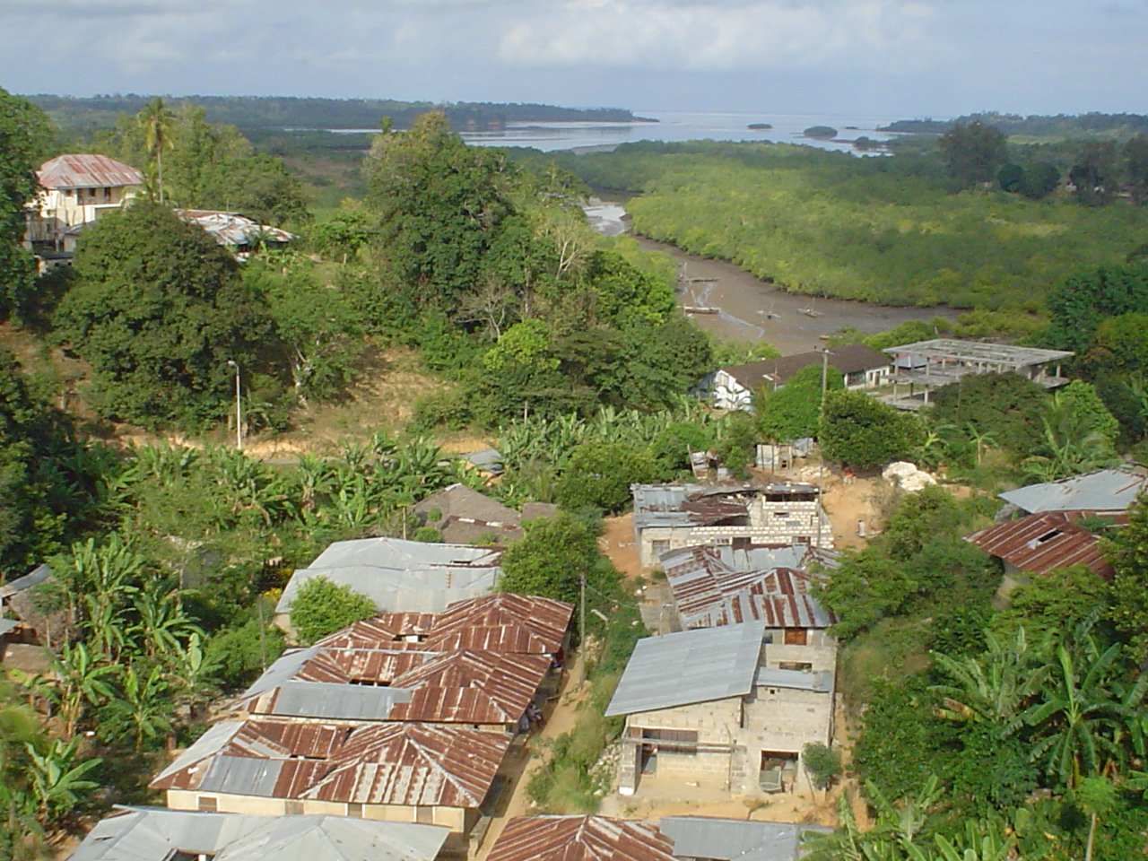 View from Pemba Island over mangroves toward the Indian Ocean in Tanzania