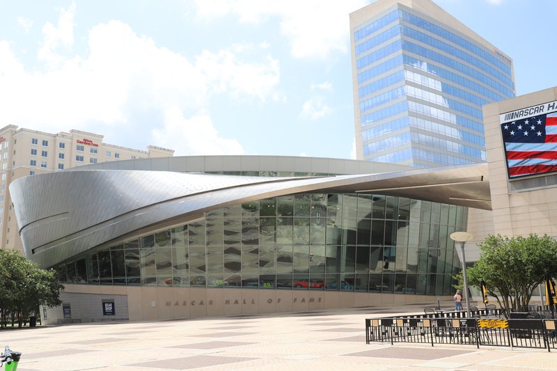 The NASCAR Hall of Fame building in uptown Charlotte, North Carolina