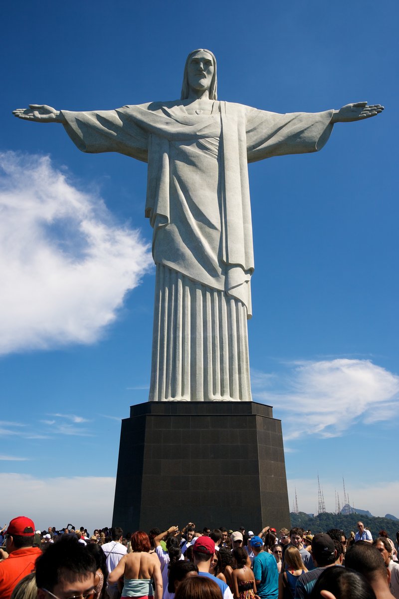 Christ the Redeemer statue atop Corcovado mountain in Rio de Janeiro