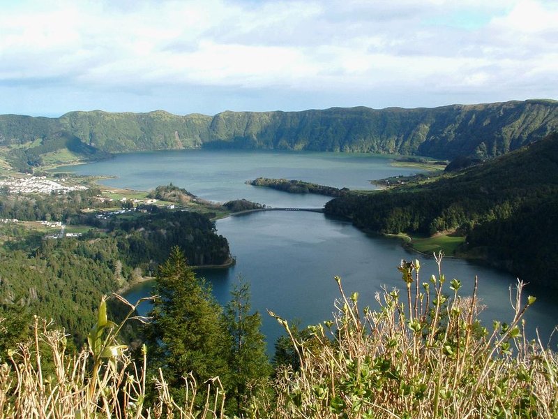 Sete Cidades twin volcanic crater lakes