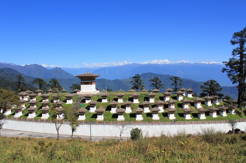 Dochula Pass chortens