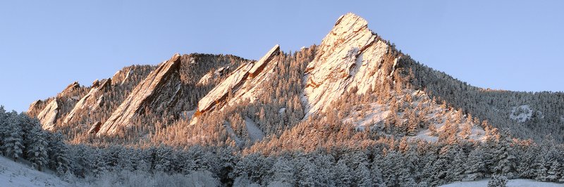Flatirons at sunrise, Colorado