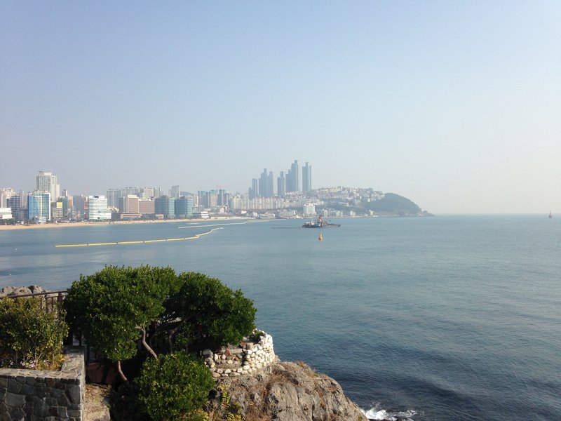 Dalmaji Hill clifftop walking path above the East Sea between Haeundae and Songjeong