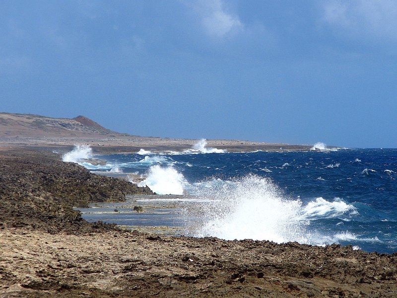 Rugged north coast at Shete Boka National Park, Curaçao
